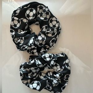2 Pack of Soccer Hair Ties/Scrunchies